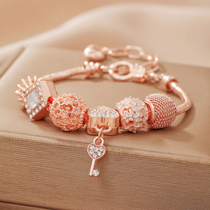 Wholesale New Style Handmade Rose Gold Bead Fashion Buckle Bracelet
