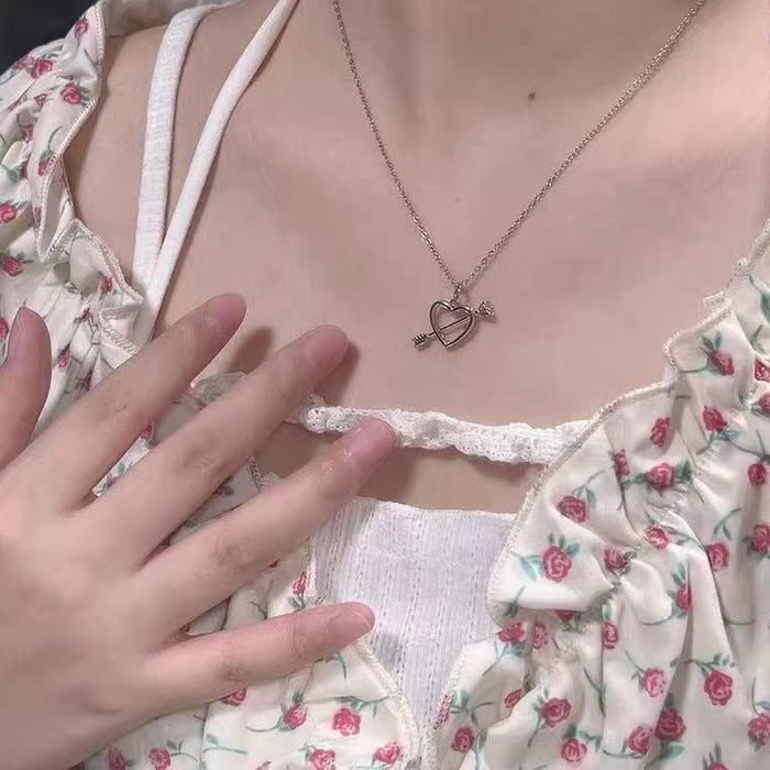 Wholesale New Love Natural Pink Diamond Pendant Necklace