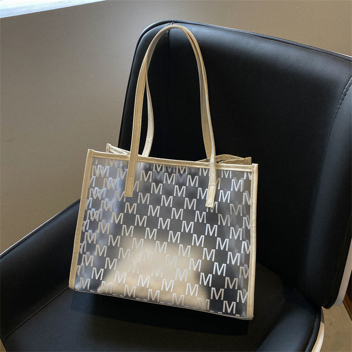 Wholesale Large capacity transparent bag versatile and stylish shoulder bag tote bag