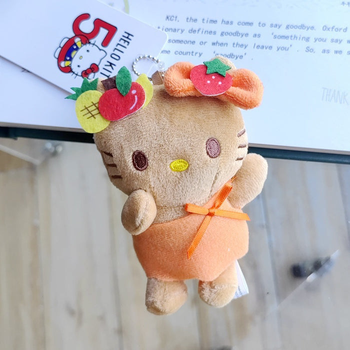 Wholesale Hawaii Beach Swimming Circle Surfing Pineapple Paradise Cat Plush Doll Pendant