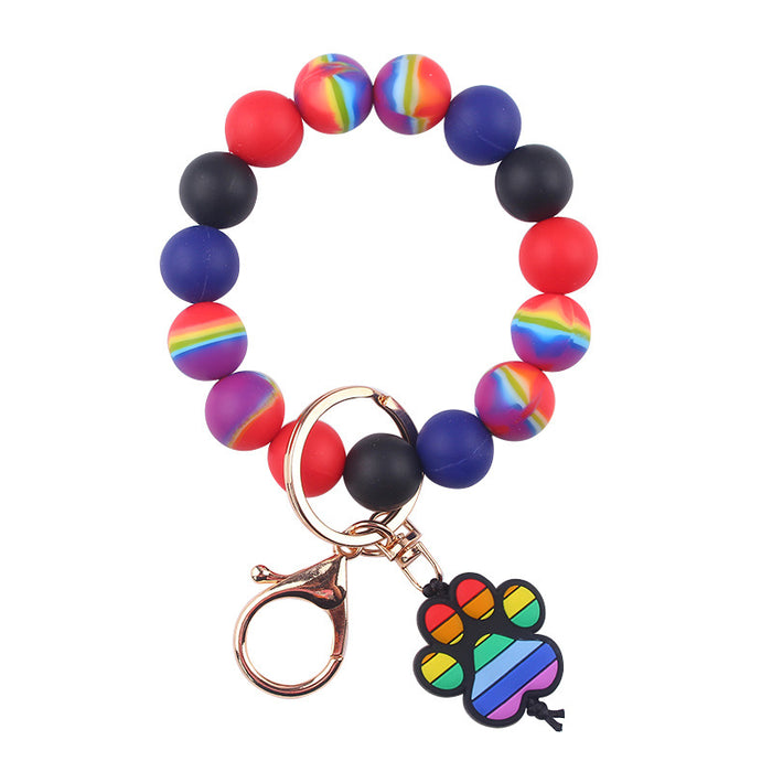 Wholesale Silicone Bead Keychain Accessories