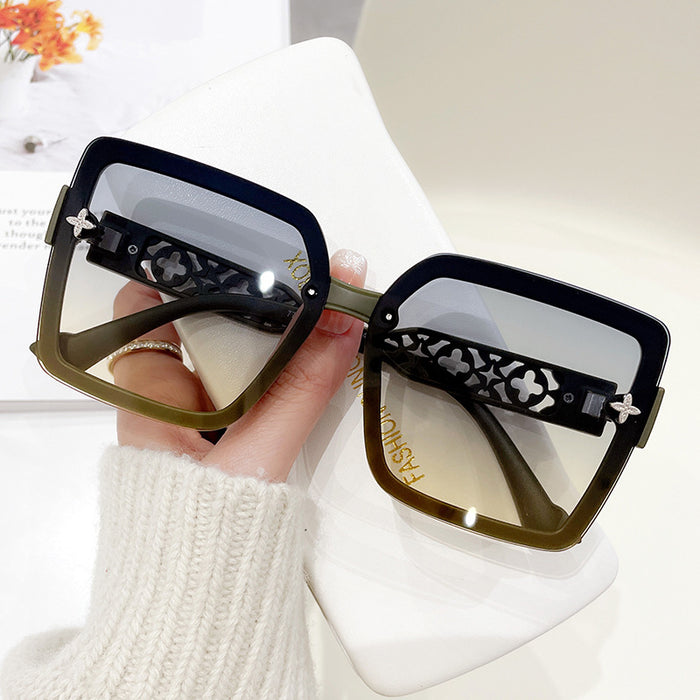 Wholesale Anti-UV Ultra-Light Frameless Hollow Square PC Women's Sun Sunglasses s JDC-SG-Chengy012