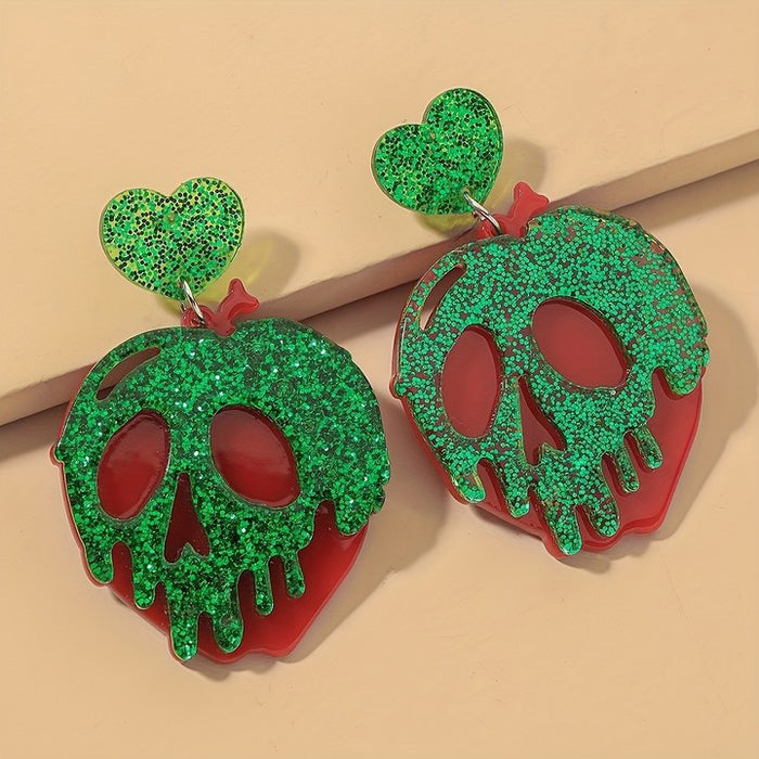 Wholesale  little devil skull heart dark earrings