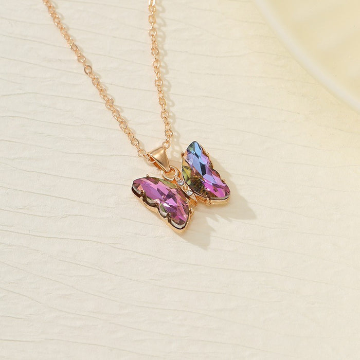 Wholesale Trendy Butterfly Jewelry Set Earrings Necklace Ring Alloy Fashion Accessory