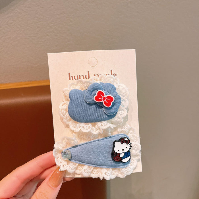 Wholesale Children' s cat denim hair clip