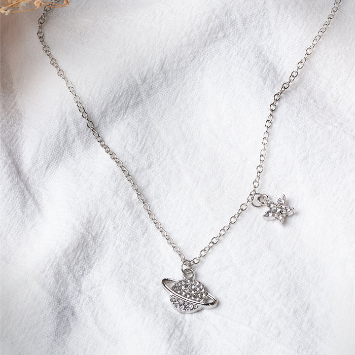 Wholesale New Star Moon Universe Necklace, niche design, creative necklace, neckchain