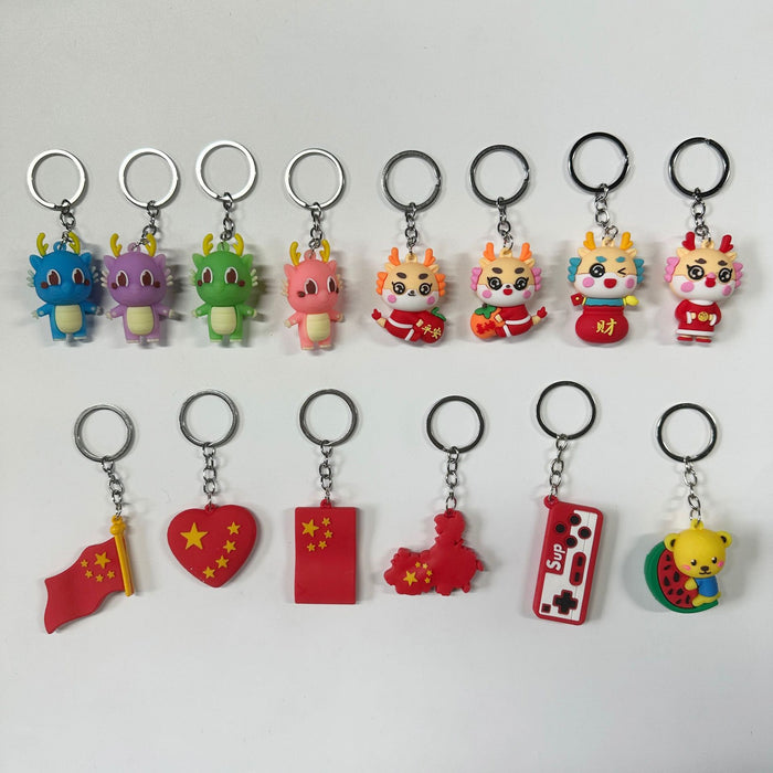 Wholesale Cartoon keychain pendant, doll, PVC backpack, cute little gift, key pendant