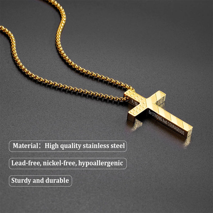 Wholesale Cross Stainless Steel Necklace Versatile Men and Women Personalized Hip Hop Pendant Necklace Accessories