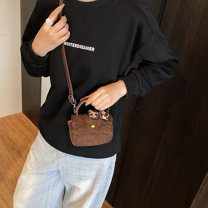 Wholesale Autumn and winter small handbag,  cute cartoon vintage single-shoulder crossbody bag