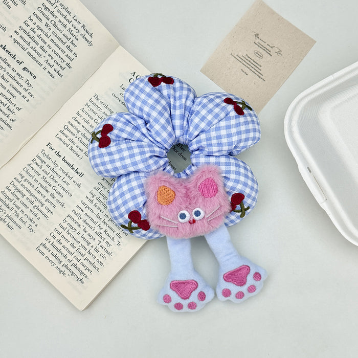 Wholesale Cute Butt Flower Hair Scrunchies