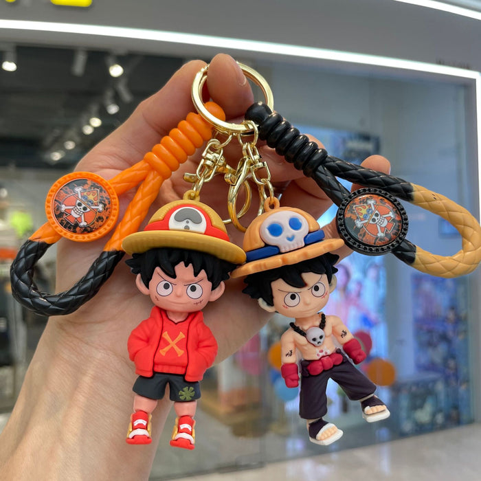Wholesale Cross border cartoon anime keychain 3D doll car keychain backpack pendant small gift wholesale