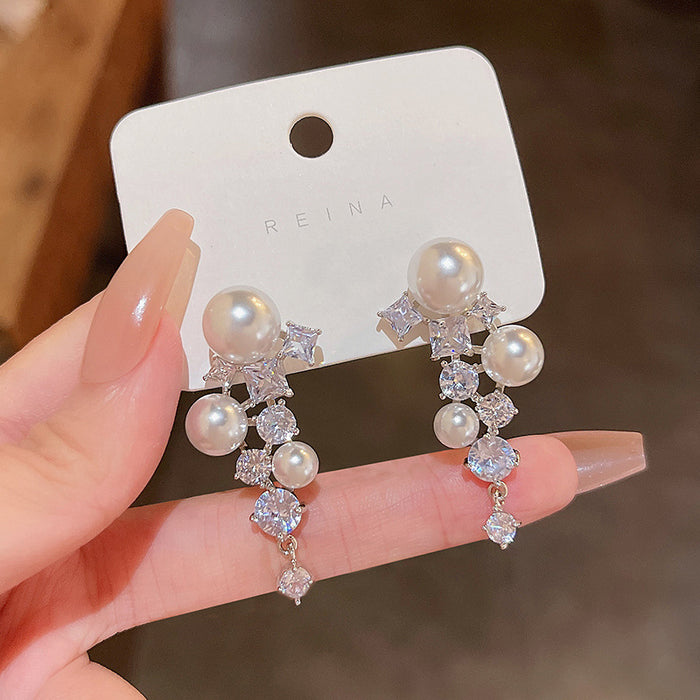 Wholesale Zircon Pearl Earrings