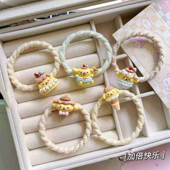 Wholesale Pudding Hair Band Cartoon Student High Elastic Rubber Band Headband