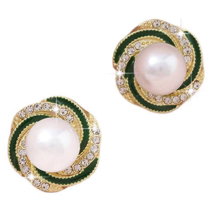 Wholesale green stud earrings simple small fresh earrings earrings