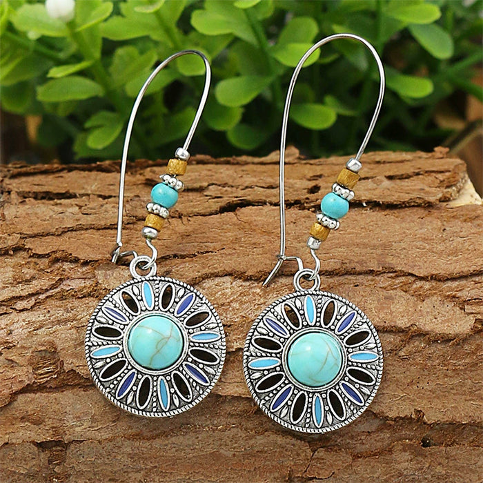 Wholesale Bohemian Mixed Blue Earrings Zinc Alloy Electroplated Party Jewelry Accessory MOQ≥2