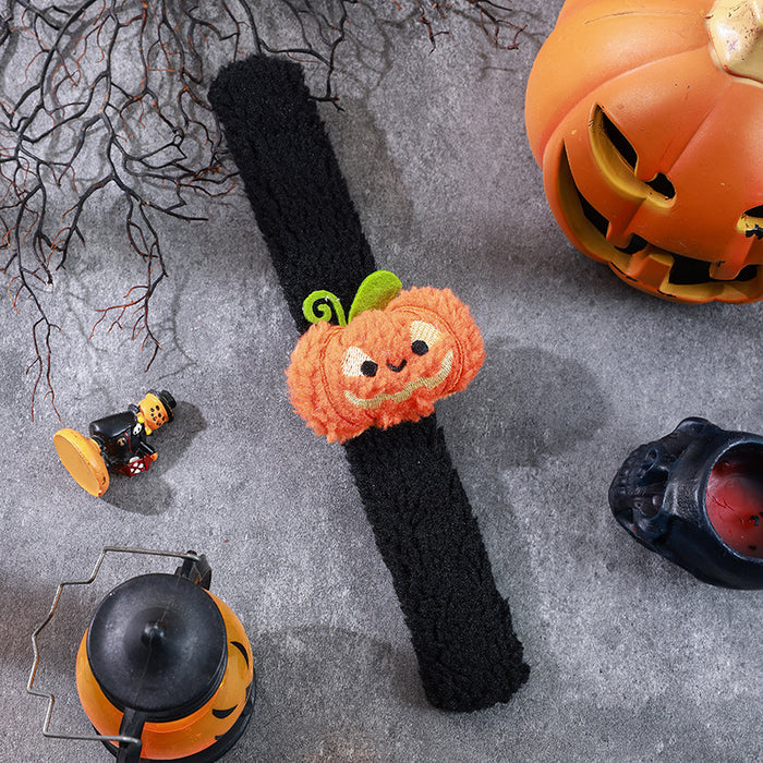 Wholesale Snap Bracelets Plush Cloth Pumpkin Ghost Design Party Favors Gift Decorative Accents