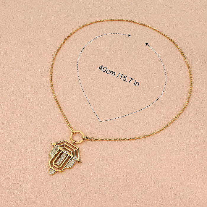 Wholesale Türkiye zircon inlaid shield love pendant fashionable and versatile design star collar chain jewelry