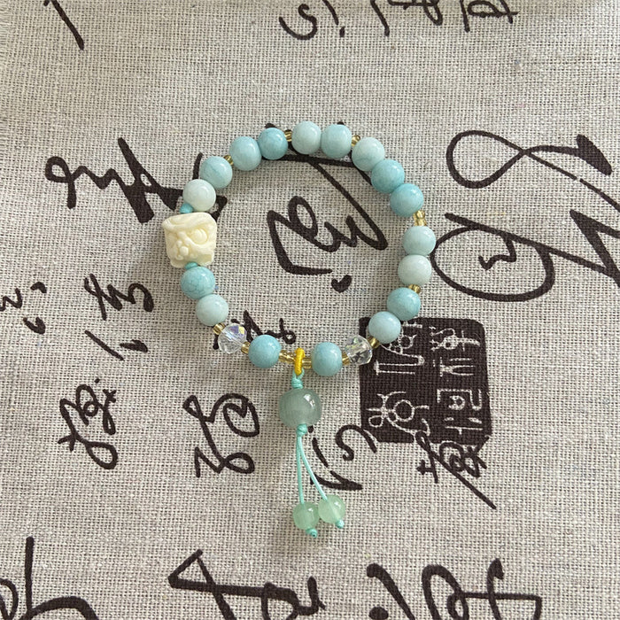 Wholesale Ice cracked glass elastic rope bracelet, sweet bracelet wholesale bracelet