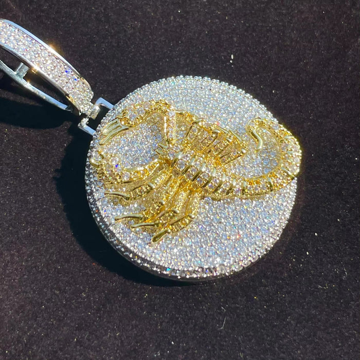 Wholesale 3D Relief Round Scorpion Pendant Copper Necklace JDC-NE-YaChuang006
