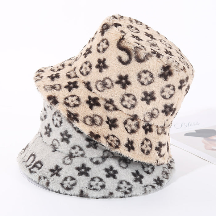 Wholesale Autumn and Winter Plush Warm Printed Fisherman Hat JDC-HT-ShunY001