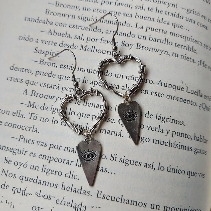 Wholesale Thorns Love Alloy Earrings JDC-ES-LCR004