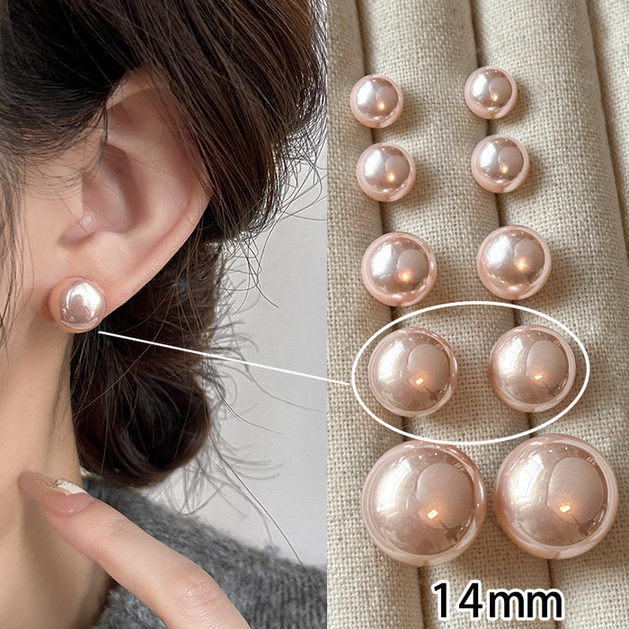 Wholesale  white pearl earrings female S925 silver needle  earrings