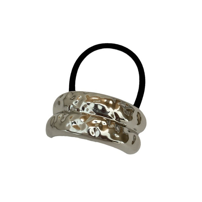 Wholesale Alloy Concave and Convex Elastic Hair Band Geometric Hair Rope Retro Elegant Headband