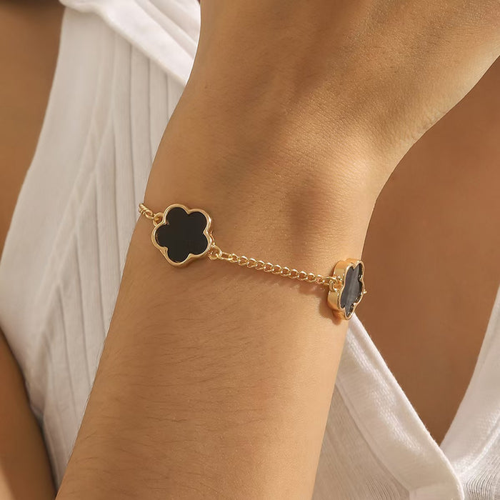 Wholesale Four Leaf Lucky Five Flower Bracelet