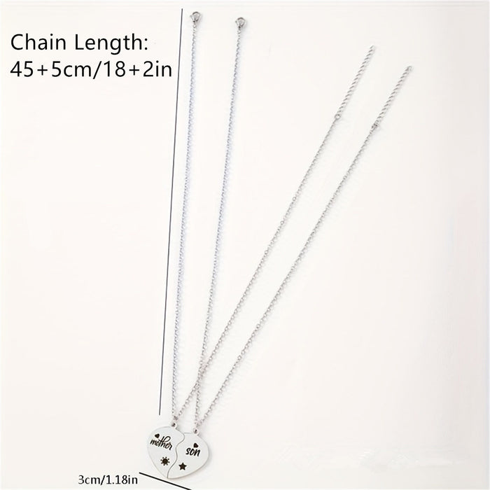 Wholesale Necklace Heart Pendant Stainless Steel Half Heart Necklace