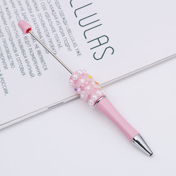 Wholesale Beadable Pens DIY Patch Pearl Flower Beadable Pen JDC-PN-ShuY007