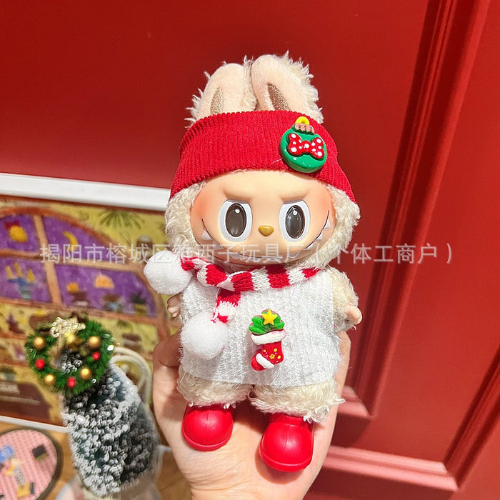 Wholesale Plush doll sweater with pendant and Christmas doll clothes