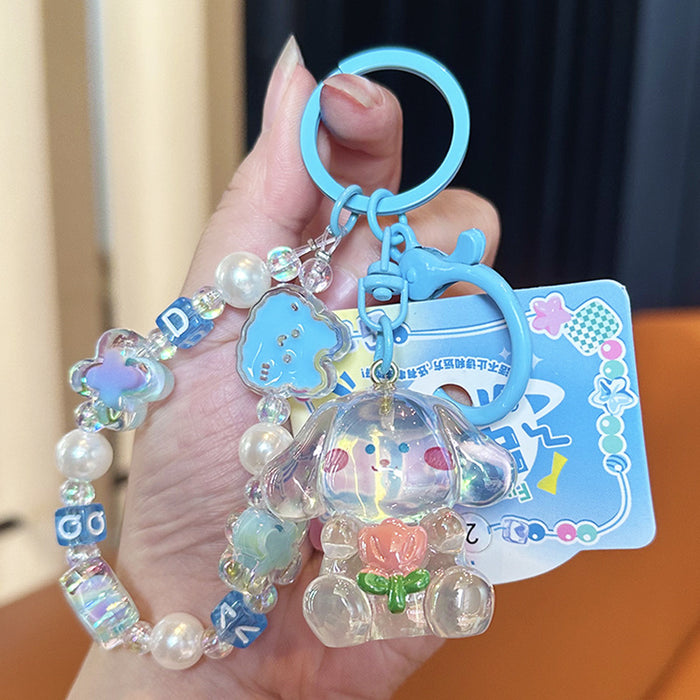 Wholesale Cartoon Cute Beaded Chain Cute Pet Keychain JDC-KC-LingY017
