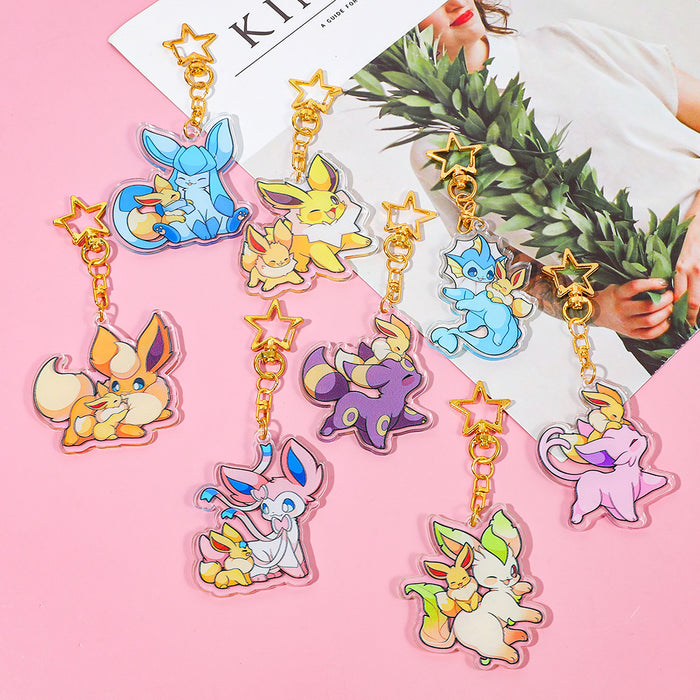 Wholesale Double-Sided Acrylic Peripheral Cute Cartoon Keychain Pendant