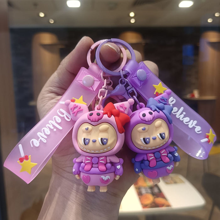 Wholesale Keychain cartoon funny car keychain student backpack small pendant claw machine