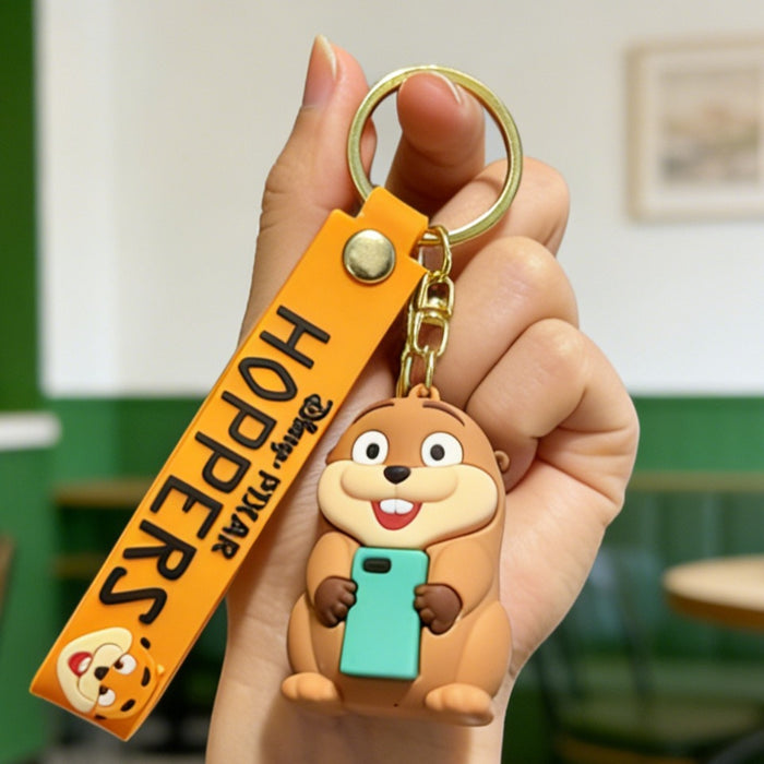 Wholesale Beaver Transformation Plan Silicone PVC Keychain Decorative Accessory Gift Boutique Resale