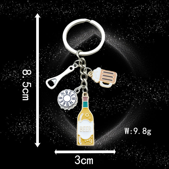 Wholesale Antique silver enamel metal keychain