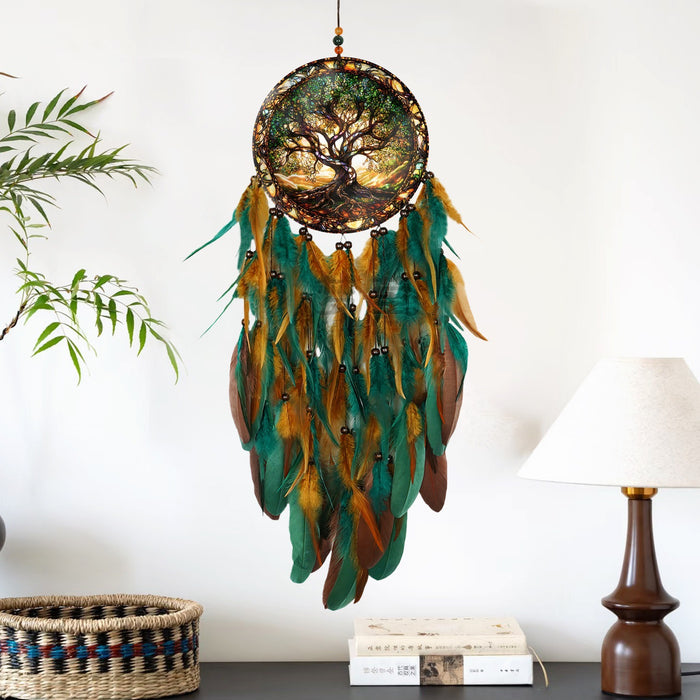 Wholesale Dreamcatcher Feather Wind Chime Tree of Life Garden Decorative Accessory MOQ≥2