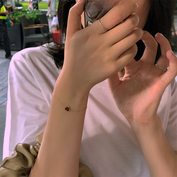 Wholesale Heart-shaped Agate Bracelet Small Red Heart Bracelet Love Jewelry