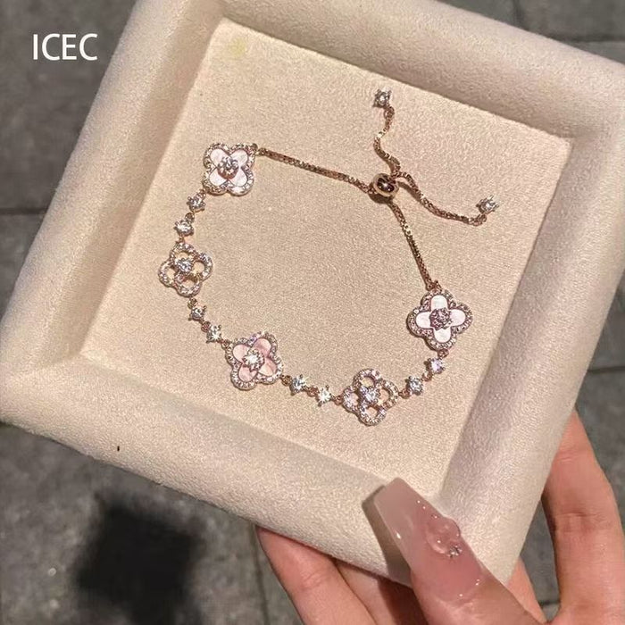 Wholesale pink small flower bracelet temperament hand jewelry