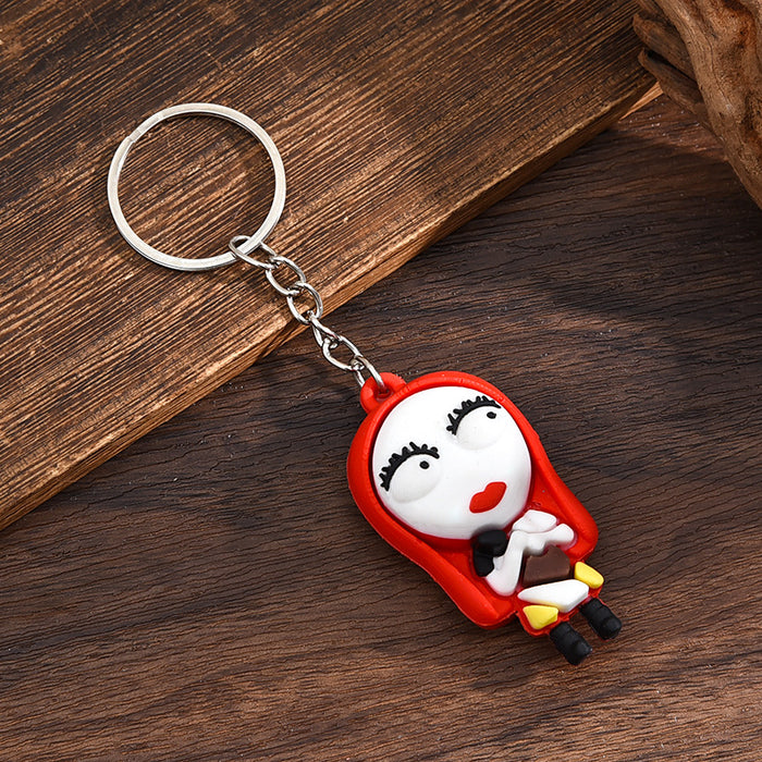 Wholesale  keychain trick-or-treating ghost pumpkin keychain  pendant chain skull ghost key chain