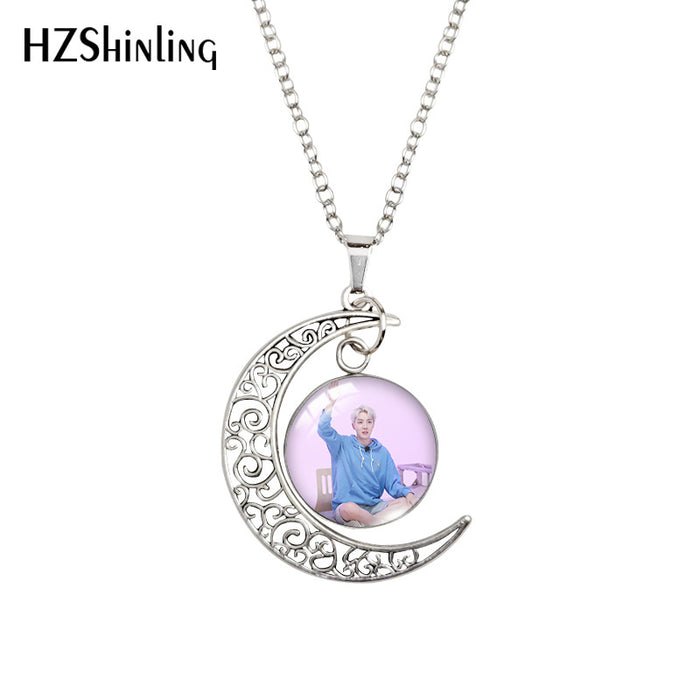 Wholesale Moon Time Gemstone Necklace  Clavicle Chain