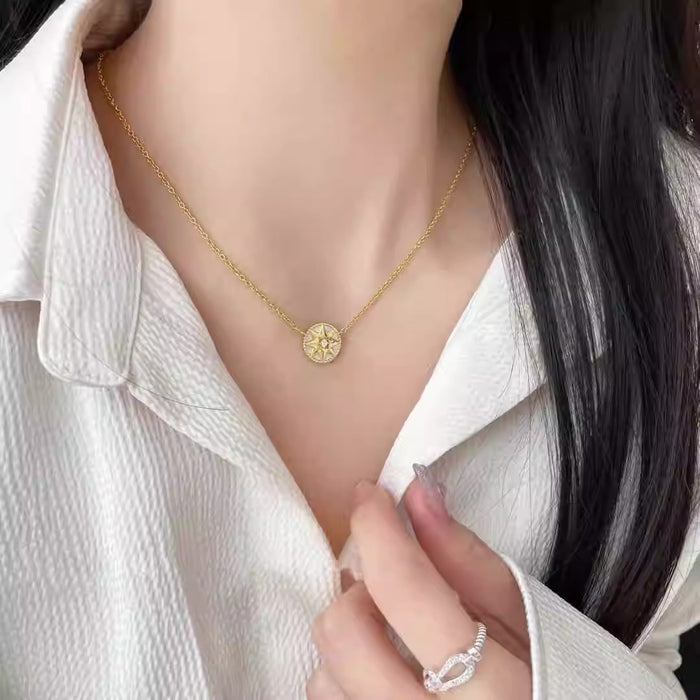 Wholesale Pendant round collarbone sweater chain