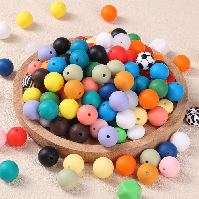 Wholesale 20pcs Candy Color Silicone Beads JDC-BDS-HeXing017