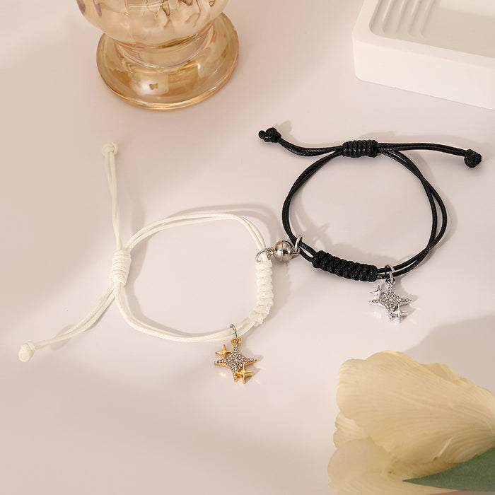 Wholesale Fashionable new versatile personalized cross hand woven rope bracelet set