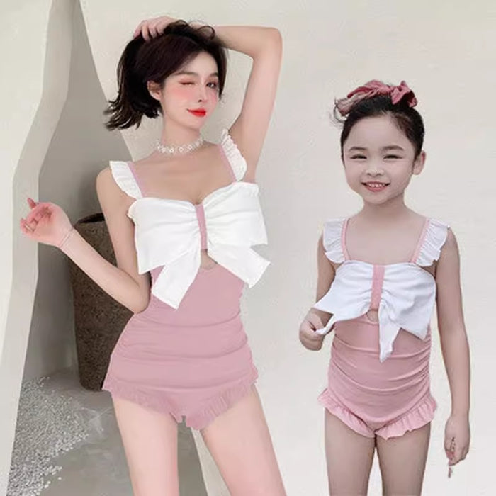 Wholesale Children's swimsuit, cute princess, quick drying bikini, baby parent-child set, customized swimsuit