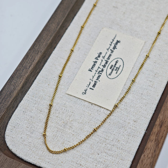 Wholesale Natural stone bead necklace, light luxury, high-end pearl sweater, chain lock, bone chain