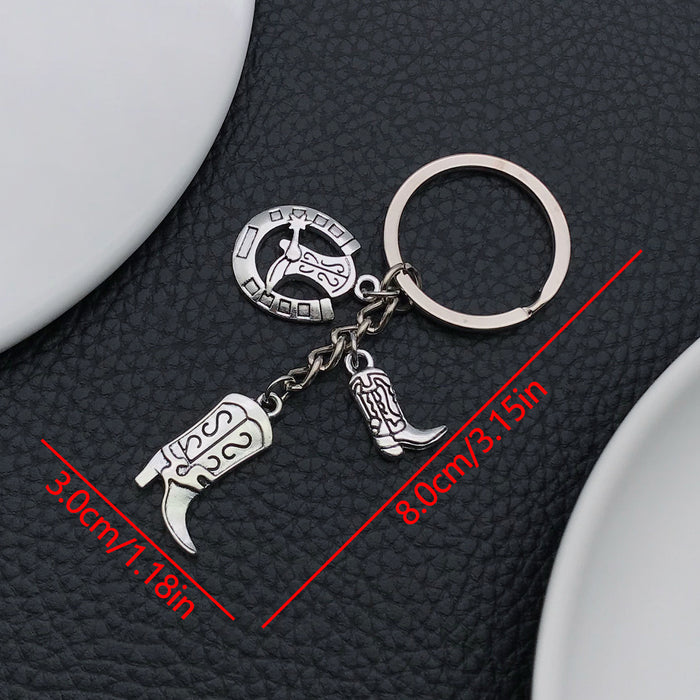 Wholesale Oil-dripping hat pistol metal keychain