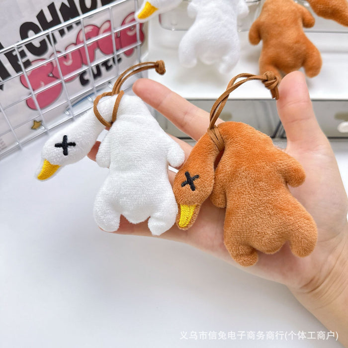Wholesale Roast Duck Squeaky Pendant Big Goose Doll Bag Pendant Student Gift Lanyard Pendant Doll Batch Goods