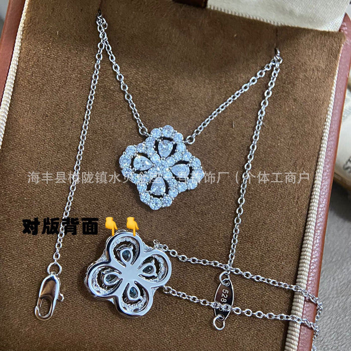 Wholesale Light luxury high-end handmade diamond studded classic collarbone necklace
