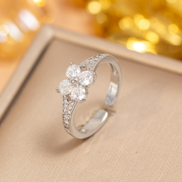 Wholesale Vintage Gold Plated Geometric Hollow Out Ring Adjustable Jewelry Accessory MOQ≥2